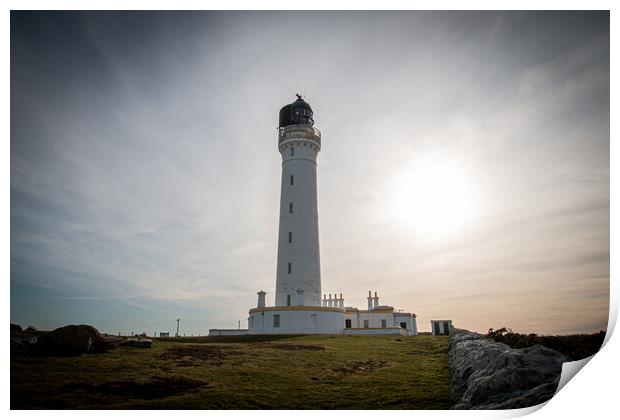 Covesea Skerries Lighthouse Print by J Biggadike