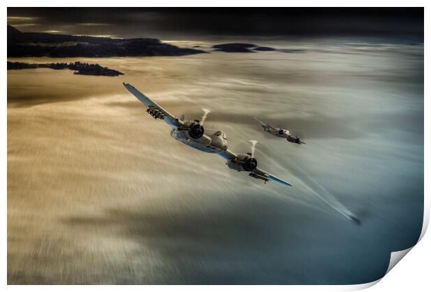 Beaufighters On The Hunt Print by J Biggadike