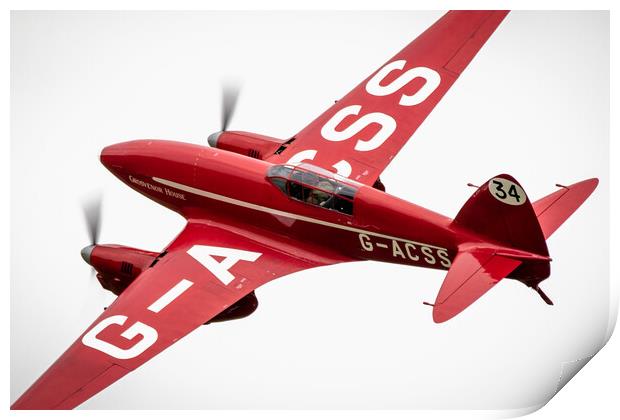 de Haviland DH88 Comet Print by J Biggadike