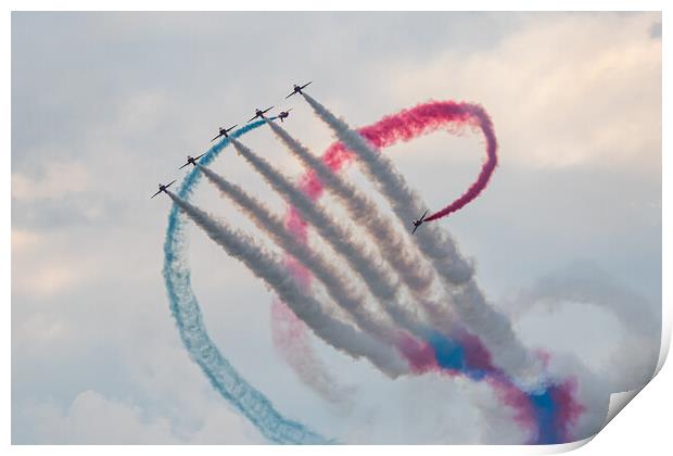 Red Arrows Tornado Print by J Biggadike