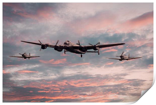 The Battle of Britain Memorial Flight Print by J Biggadike