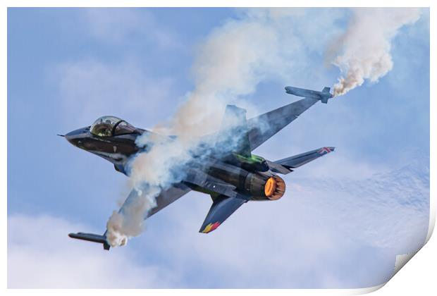 Belgian F-16 Solo Display Print by J Biggadike