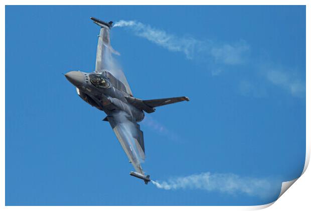 F-16 Fighting Falcon Zeus Demo Team Print by J Biggadike