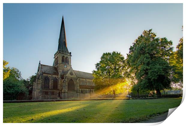 Wentworth Church Print by J Biggadike