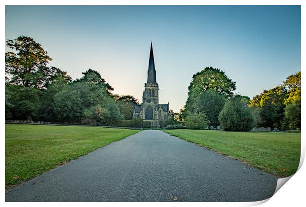 Wentworth Church Walk Print by J Biggadike