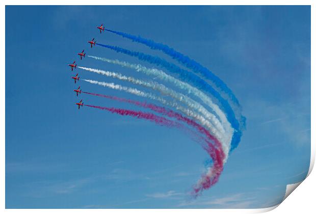 Red Arrows Jubilee Present Print by J Biggadike