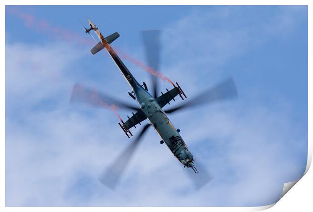 Mil Mi-24 Hind Czech Air Force Print by J Biggadike