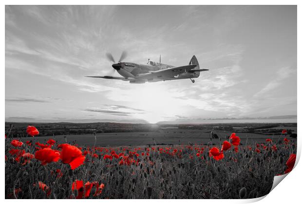 Spitfire Dedication Pass Print by J Biggadike