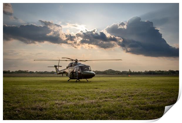 Lynx Mk7 Helicopter Print by J Biggadike