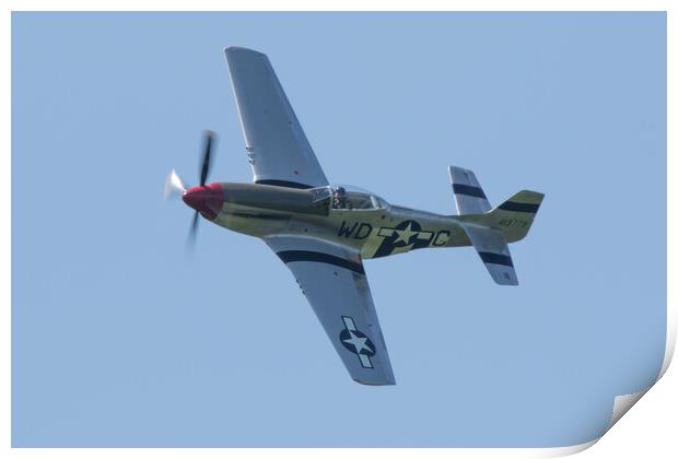 North American P-51D Mustang (G-SHWN) Print by J Biggadike