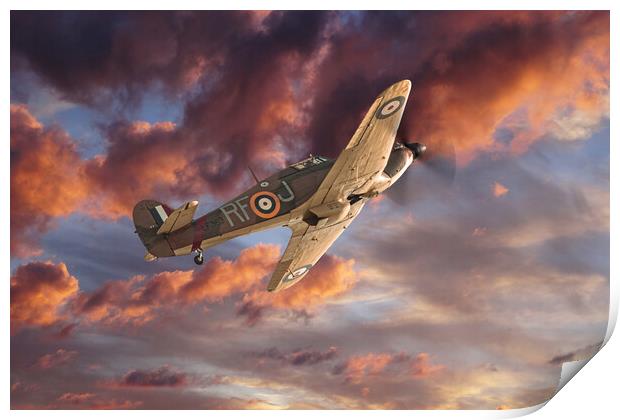 Hawker Hurricane LF363 Print by J Biggadike