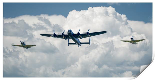 BBMF Lancaster Spitfire Hurricane Print by J Biggadike