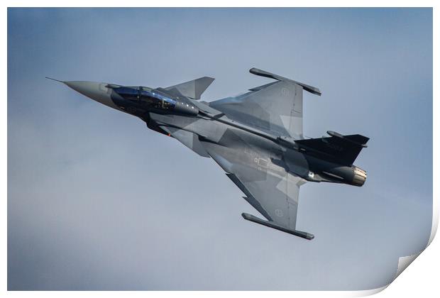 SAAB JAS 39 Gripen E Print by J Biggadike