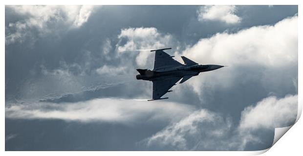 SAAB JAS 39 Gripen E Print by J Biggadike