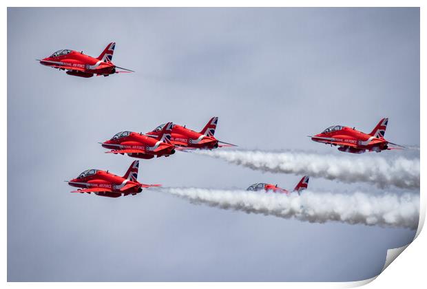 RAF Red Arrows Print by J Biggadike