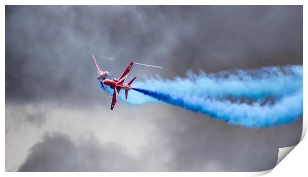 Red Arrows Cross Over Print by J Biggadike