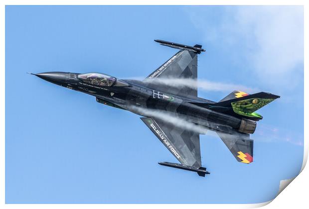 Belgian F-16 Solo Display Print by J Biggadike
