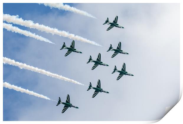 The Saudi Hawks Print by J Biggadike