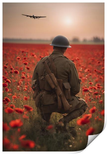 The Poppy Soldier Print by J Biggadike