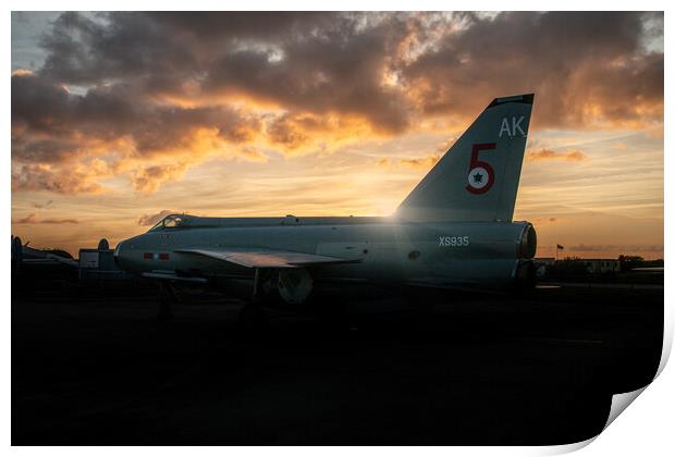 English Electric Lightning XS935 Print by J Biggadike