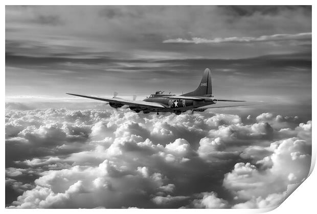 B17 Flying Fortress Sally B  Print by J Biggadike