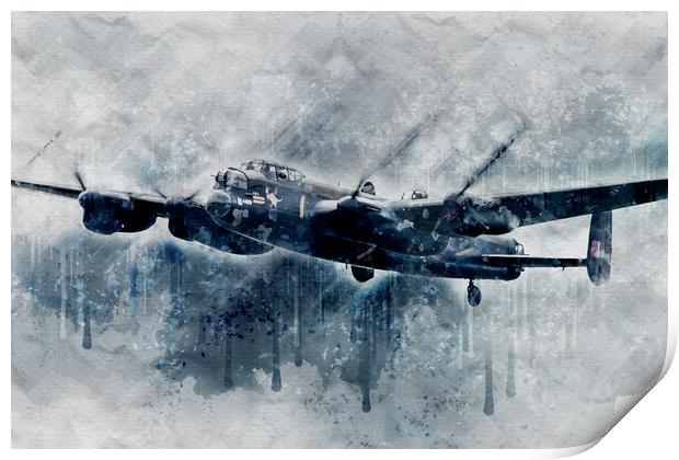 Avro Lancaster Bomber PA474 Print by J Biggadike