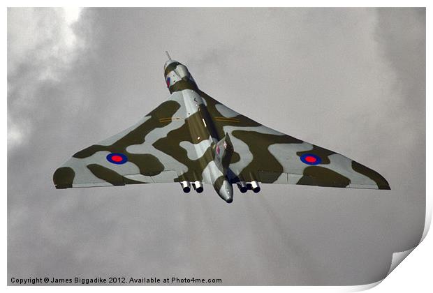 Vulcan To The Sky Print by J Biggadike