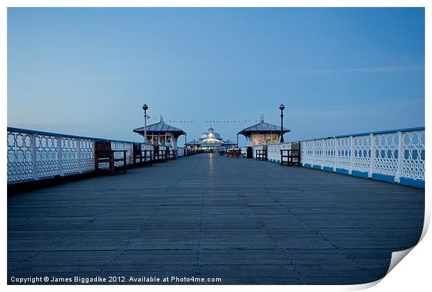 A Walk Down The Pier Print by J Biggadike