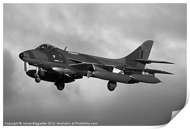 Hawker Hunter Print by J Biggadike