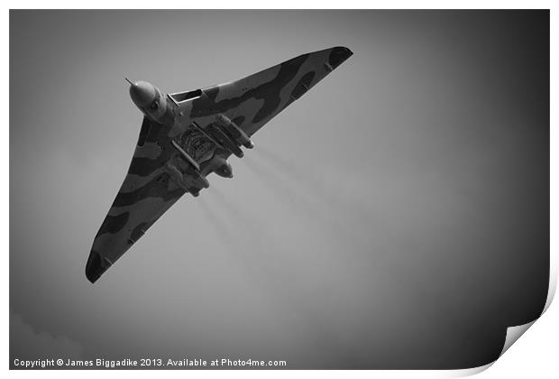 Inside Vulcan XH558 Print by J Biggadike