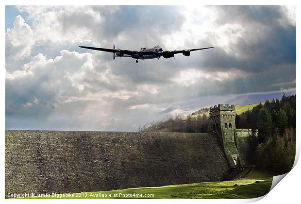 The Dam Busters over The Derwent Print by J Biggadike