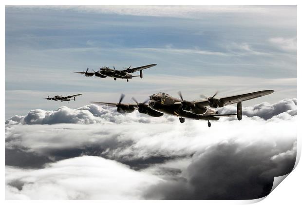 Lancaster Squadron Print by J Biggadike