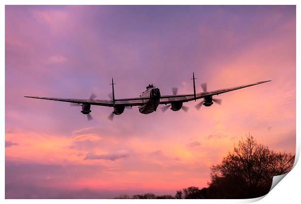 Lancaster Sunset Print by J Biggadike