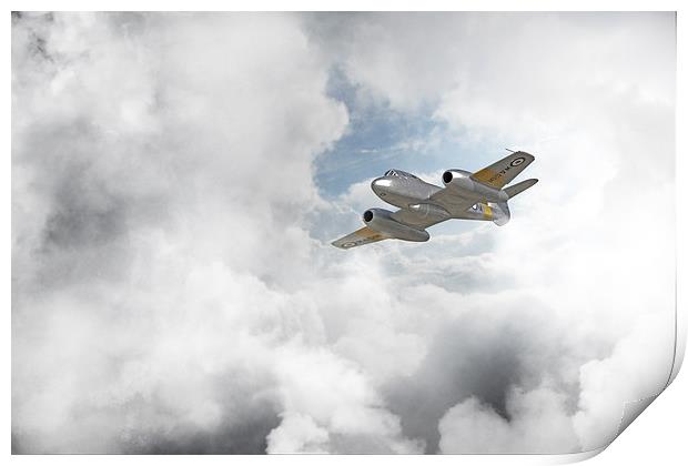 Gloster Meteor Print by J Biggadike