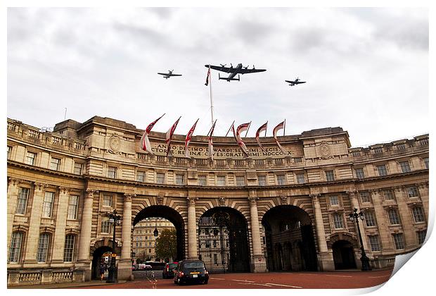 Over Admiralty Arch  Print by J Biggadike