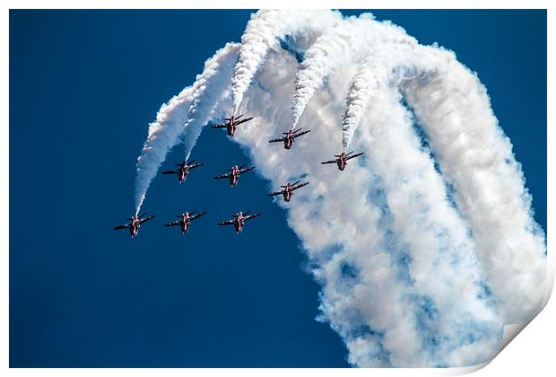  Red Arrows Formation Loop Print by J Biggadike