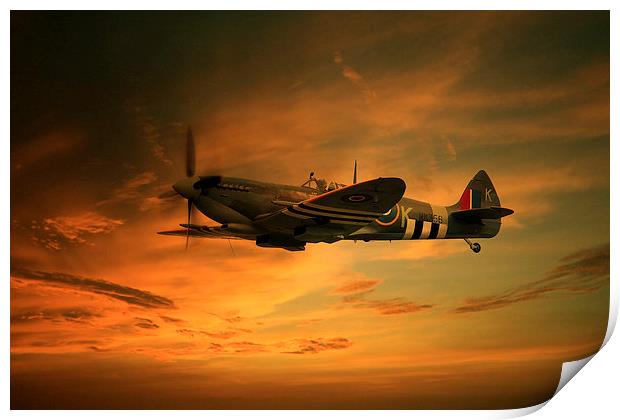  Supermarine Spitfire Glory Print by J Biggadike