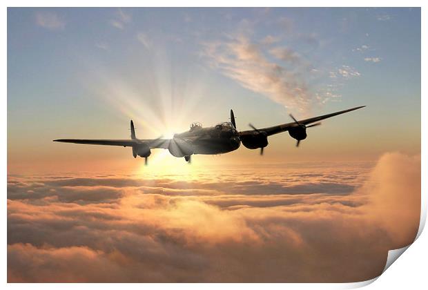 Avro Lancaster Bomber  Print by J Biggadike