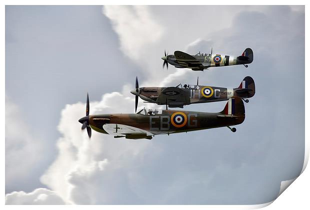 Super Spitfires  Print by J Biggadike