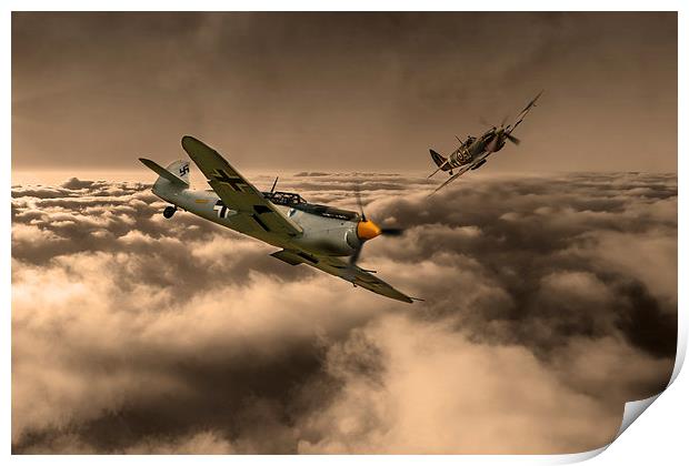 RAF and Luftwaffe Print by J Biggadike