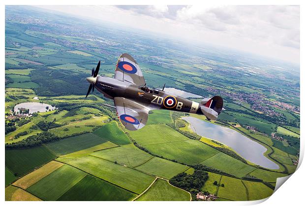 Spitfire Countryside Tour  Print by J Biggadike