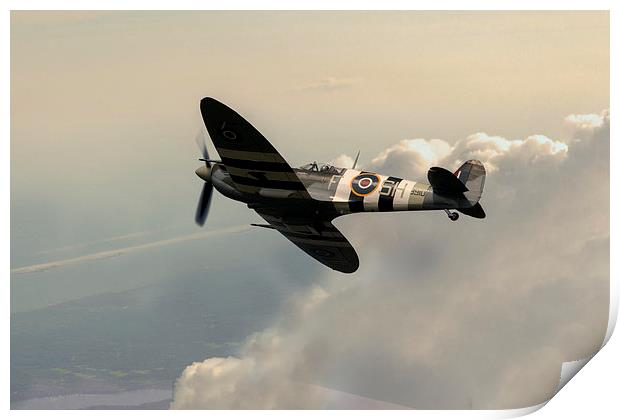 The Majestic Spitfire Print by J Biggadike