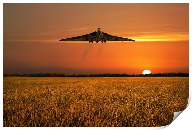 Vulcan Farewell Fly Past Print by J Biggadike