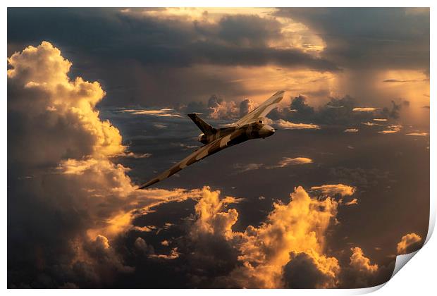 Vulcan Flying Forever Print by J Biggadike