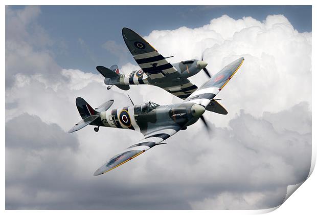 Supermarine Spitfire Flying Legends Print by J Biggadike