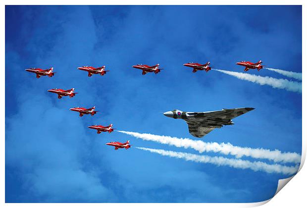 Vulcan with the Reds Print by J Biggadike