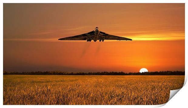 Vulcan Farewell Fly Past (Landscape) Print by J Biggadike