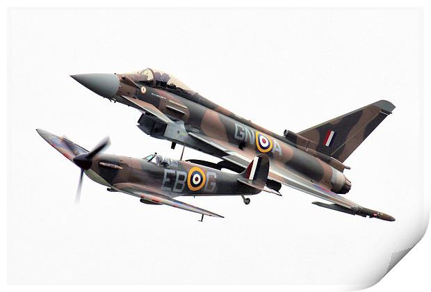 Display Spitfire and Typhoon Print by J Biggadike
