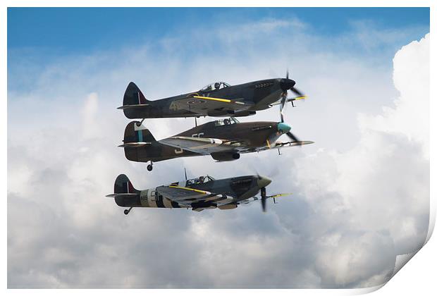 Battle of Britain Fighters Print by J Biggadike