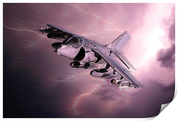 Harrier Strike Print by J Biggadike